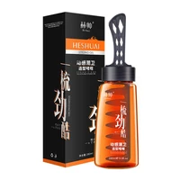 2 in 1 men oil head styling gel with comb hair styling cream oil hair cream oil hair comb back hair styling tool