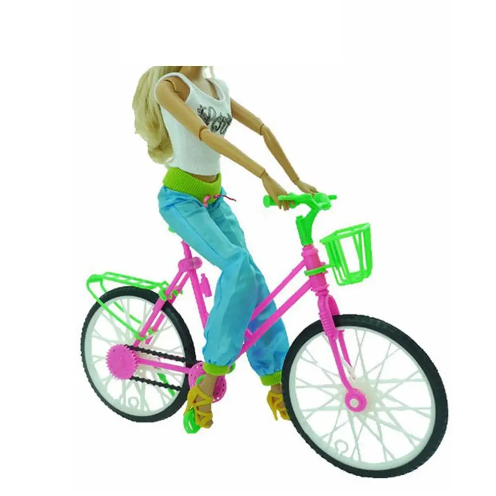 

Imitation Bicycle Toy Doll Accessories Pink Green Plastic Decoration Bicycle DIY Bike Toys Gift Home Interesting Room K7U5