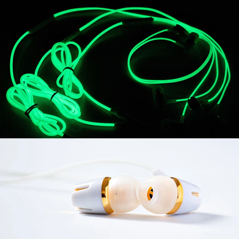 2019 новая светящаяся гарнитура 3 5 мм разъем проводные наушники светящиеся с