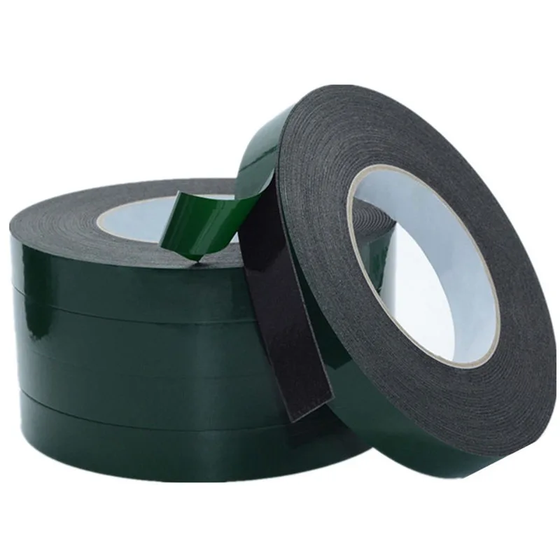 Foam Double Sided Hot Sale Popular Seamless Self Adhesive Tape 5-50mm Black Green Film Permanent High Quality 1Roll 10m | Обустройство
