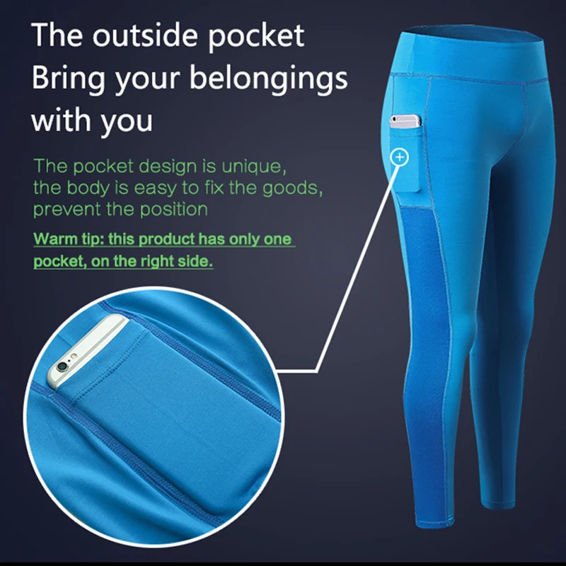 2019 новые сексуальные девушки карман тренажерный зал Йога длинный трико