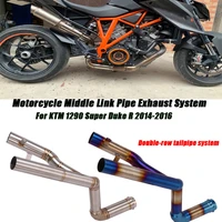 for ktm 1290 super duke r 2014 2016 motorcycle replace link original middle link tubes double row tailpipe stainless system