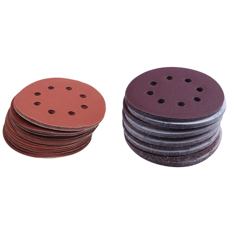 

HOT-25Pcs 5Inch 8 Hole Grit 600 1000 1200 1500 2000 Sandpaper with 50Pcs Orbital Sander Sandpaper Discs 40,60,80,100,120G