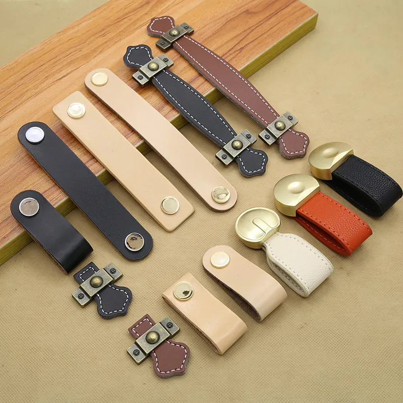 Кожаная ручная сумка ручки для дверцы ящика коричневый черный оборудование