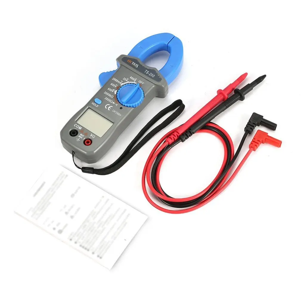 

HYTAIS TS200/TS201/TS202+ Digital Clamp Meter True RMS Multimeter NCV Resistor Capacitor Diode Temperature Tester Clampmeter