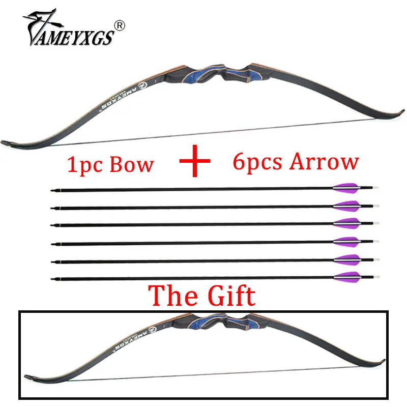 

1 Набор 20-55lbs изогнутый лук с 6 шт 32 "позвоночника 500 углеродная стрела правая рука охотничий лук для наружной стрельбы тренировочные аксессуа...