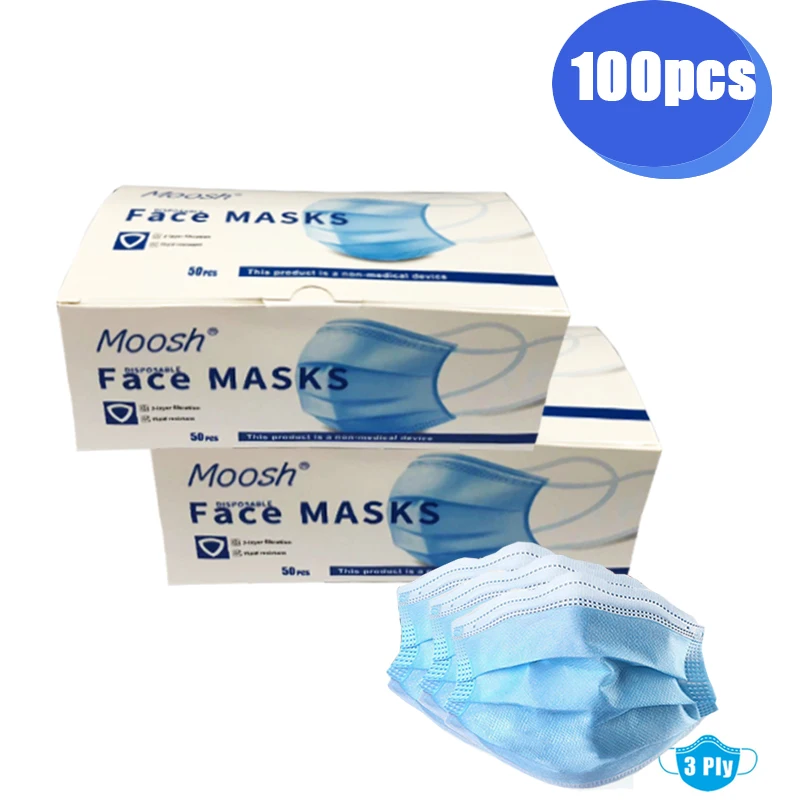 

Disposable Mask 3-layer Face Mouth Mask Non Woven Mask Filter Masks Meltblown Cloth Men Women Earloops Masks 12-24hours Shipping
