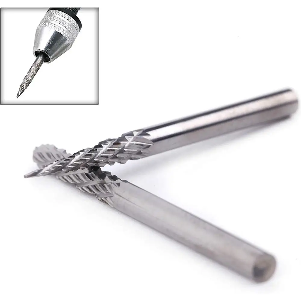 20 шт. 3 мм хвостовик твердый карбид вольфрамовой стали роторный набор заусенцев