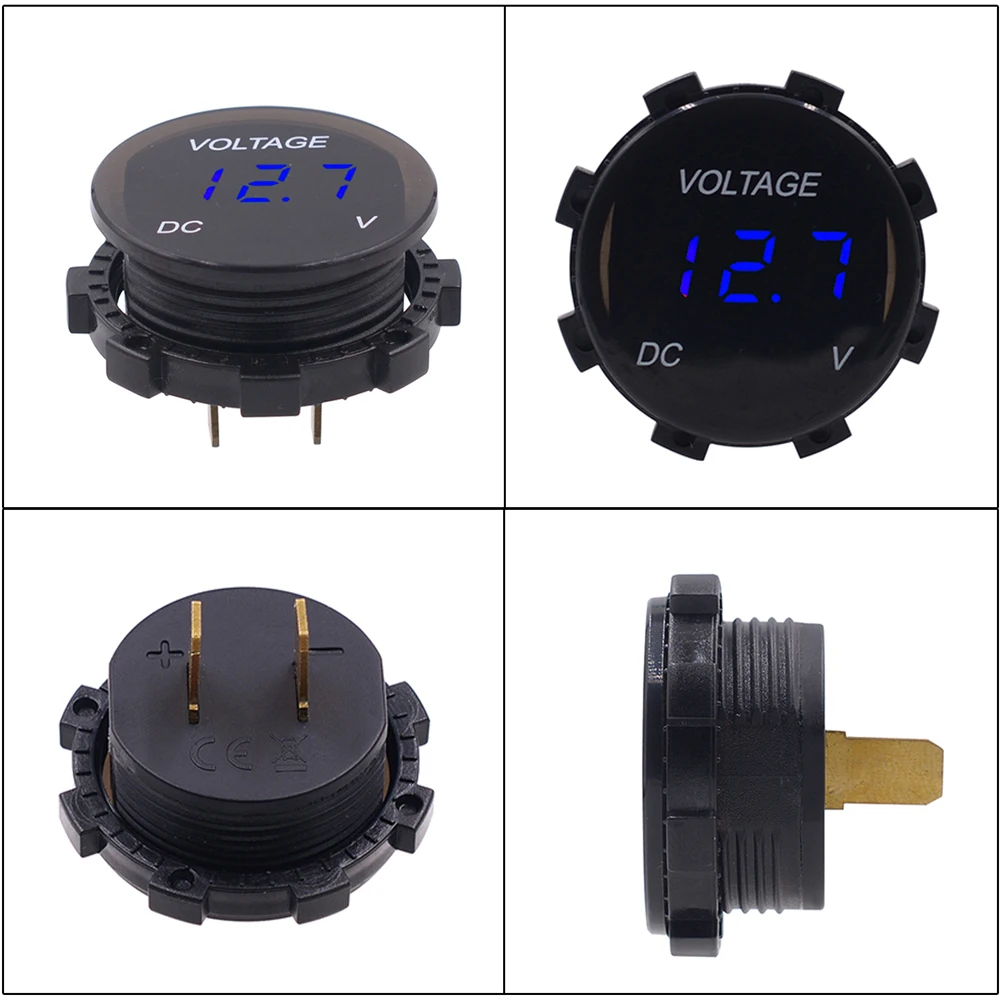 12V 24V Автомобильный вольтметр водный мотоцикл Светодиодная панель мини цифровой аккумулятор вольтметра тестер монитора Дисплей вольтметр