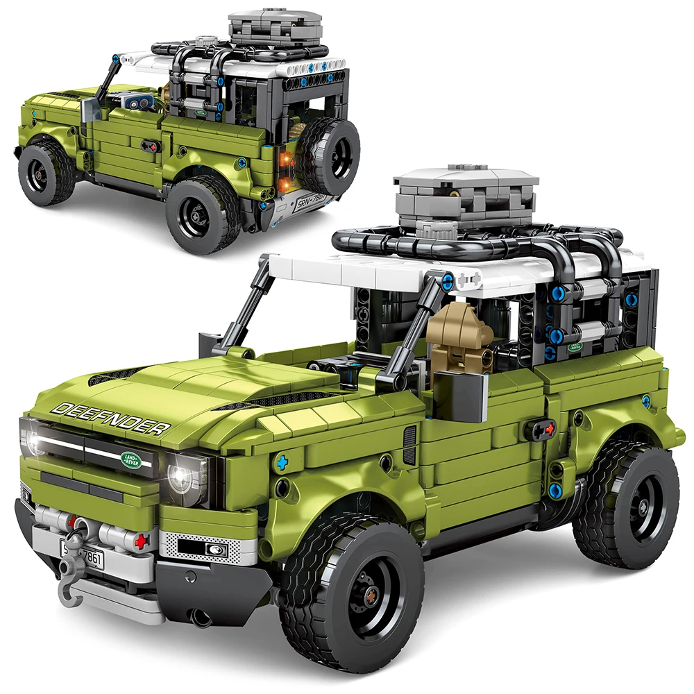 

Children Toys 1286PCS Off-Road Vehicle SUV Building Blocks 1053PCS City Pull Back Car Bricks Creator Ideas DIY Gifts For Kids