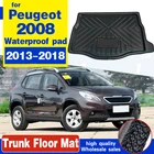 Подходит для Peugeot 2008 2013-2018, задний багажник, коврик для груза, поднос для багажника, напольный ковер, грязевой протектор, прокладка 2014 2015 2016
