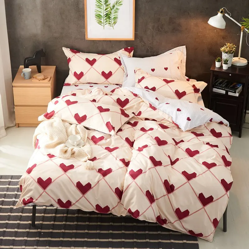 Милый персиковый Комплект постельного белья denisкомната белый комплект