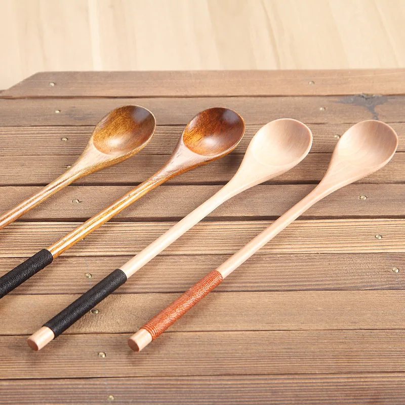 Ложка в японском стиле столовая посуда деревянная ложка для меда креативная и
