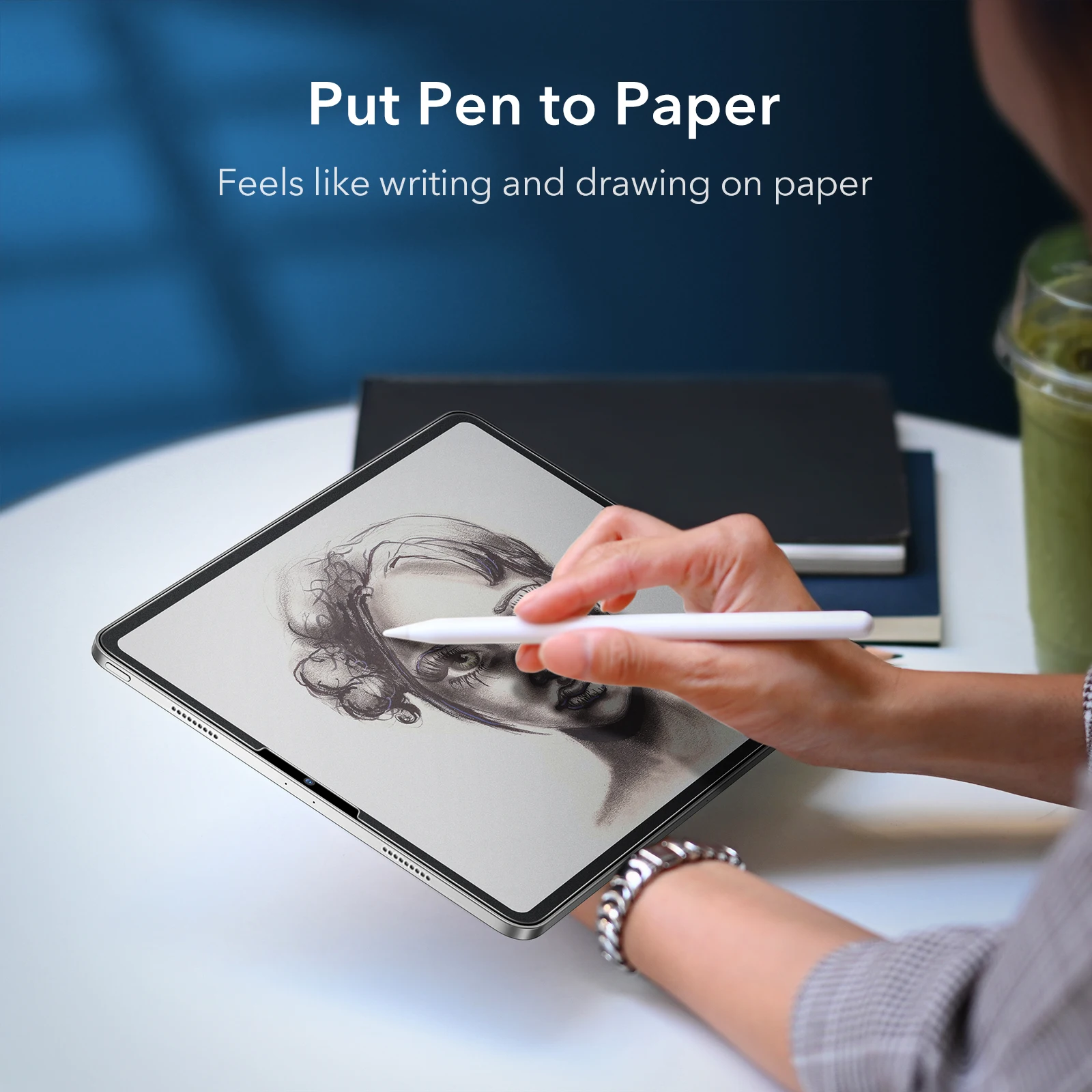 esr paper feel screen protector for ipad pro 11 12 9 202120202018 matte painting like writing on paper for ipad pro 11 2021 free global shipping