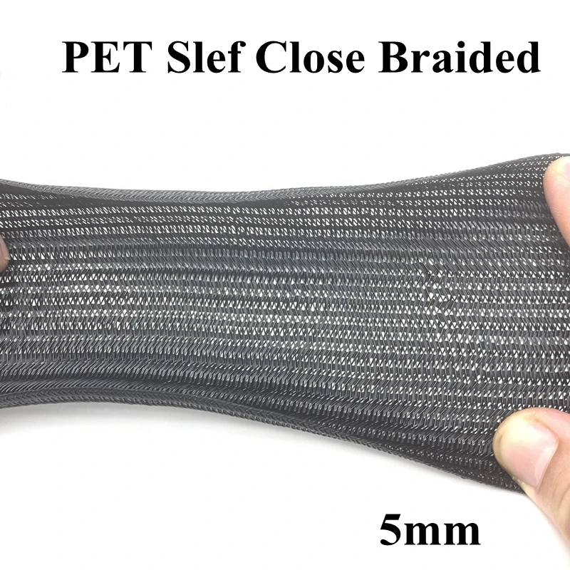 

Expandable Braided 5mm Cable Sleeve Self Closing Cable Management Loom PET Insulated Split Harness Sheath Wire Wrap Protection
