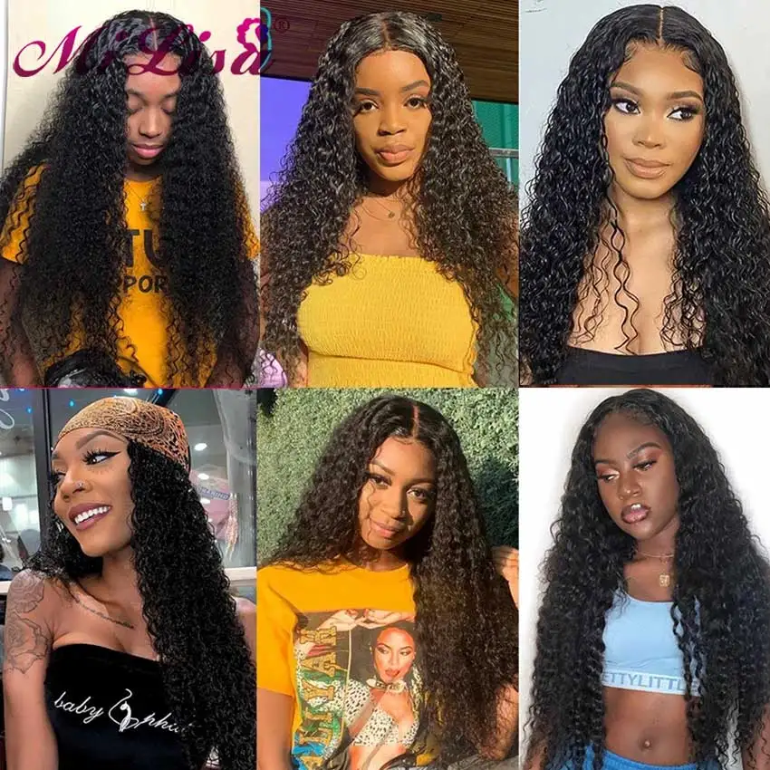 Deep Wave Bundles 30 Inch Brazilian Curly Hair Natural Human Weave No Shedding Remy Extensions | Шиньоны и парики