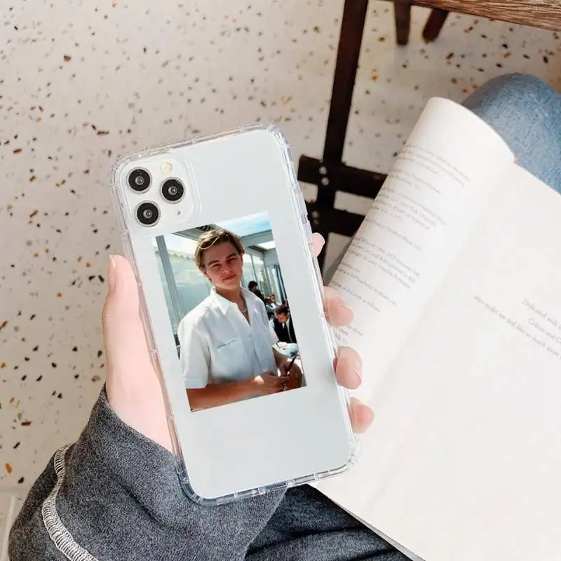 

American actors Leonardo DiCaprio Phone Case Transparent for iPhone 11 12 mini pro XS MAX 8 7 6 6S Plus X 5S SE 2020 XR