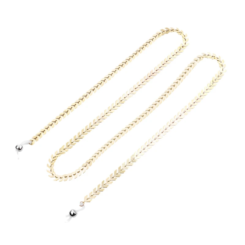 Ретро очки висячая цепь сплав лист Шея анти скользящая веревка для