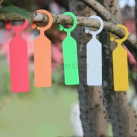 20pcs plastic plants tags nursery garden ring label pot marker stake hanging tags greenhouse bonsai collar tags