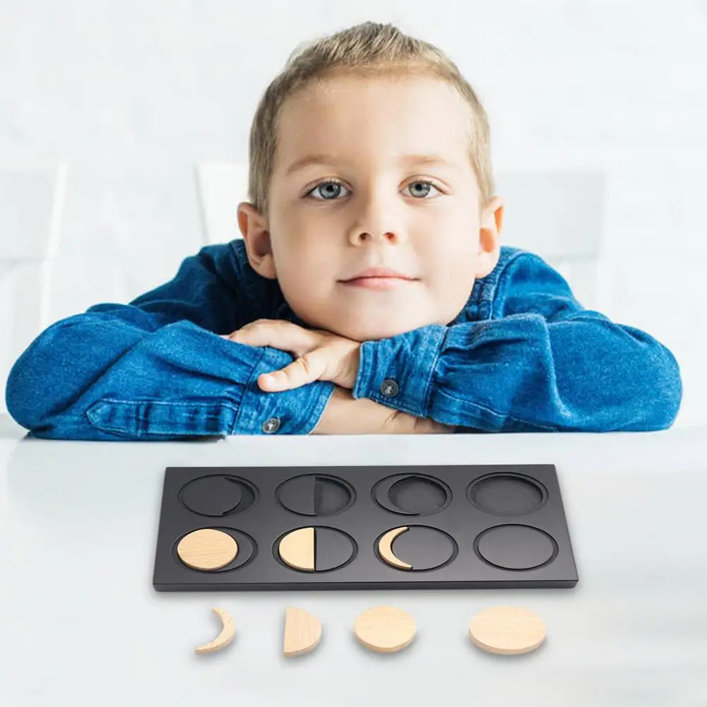 Деревянные пазлы-Монтессори цветные формы Обучающие игрушки головоломки с