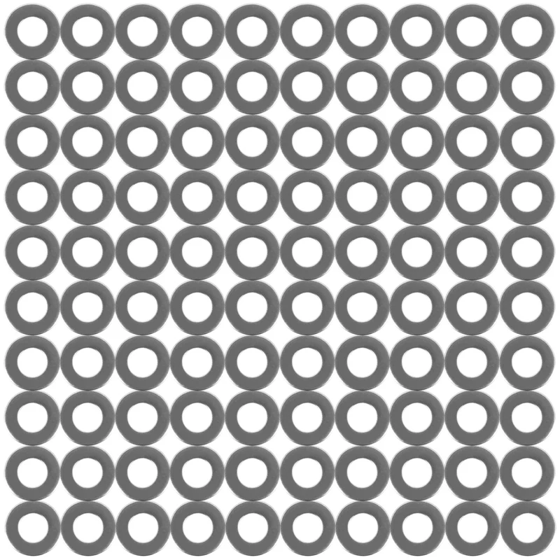 

M4x9mm 304 Stainless Steel Round Flat Washer For Bolt Screw 100Pcs