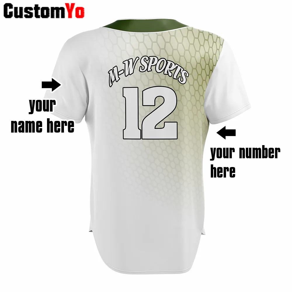 Дышащие бейсбольные Джерси пользовательские сублимационные новые мужские