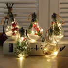 Рождественские украшения в виде лампочек со светодиодной подвеской на рождественскую елку, прозрачный пластиковый светильник, новый год 2022, Рождественское украшение для дома