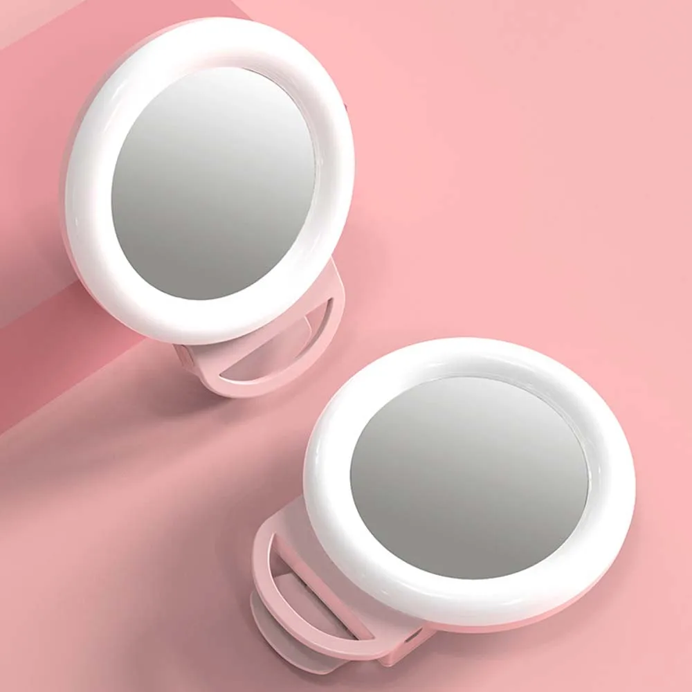 Светодиодная лампа для селфи компактная портативная светодиодная Кольцевая