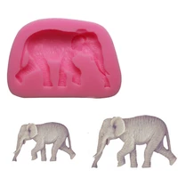 3d elephant silicone mold cake decoration diy sugar soap silicone moulds fondant animal mold