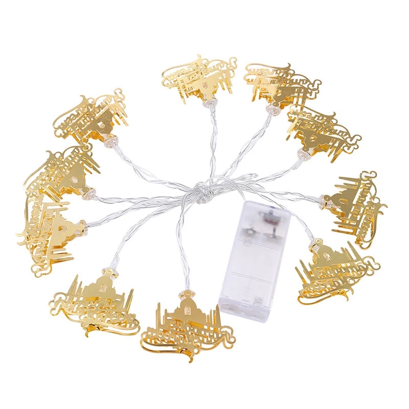 

20LED Ramadan Decorations Moon Star Led String Lights EID Mubarak Decor for Home Islam Muslim-ABUX