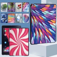 tablet case for apple ipad 2021 9th generation 10 2 inch 3d series pattern plastic hard back cover free stylus