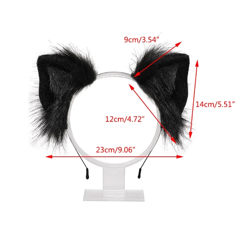 

Womens Lolita Plush Hair Ornaments Animal Cat Ears Hair Accessories Halloween Party Hair Hoops Anime Cosplay Fancy Props