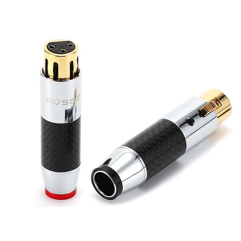 

1 шт. AVSSZ лихорадка Hi-Fi углеродное волокно XLR штекер Медный позолоченный Мужской и Женский аудио Аналоговый балансный кабель для подключения ...