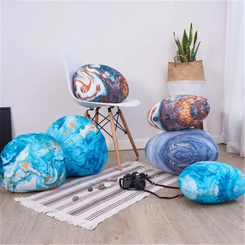 

Ins Cute Pebble Simulation Stone Pillow Office Sofa Lunch Break Cushion For Children's Toy Kids Gifts Plush Mini Cushion Pillow