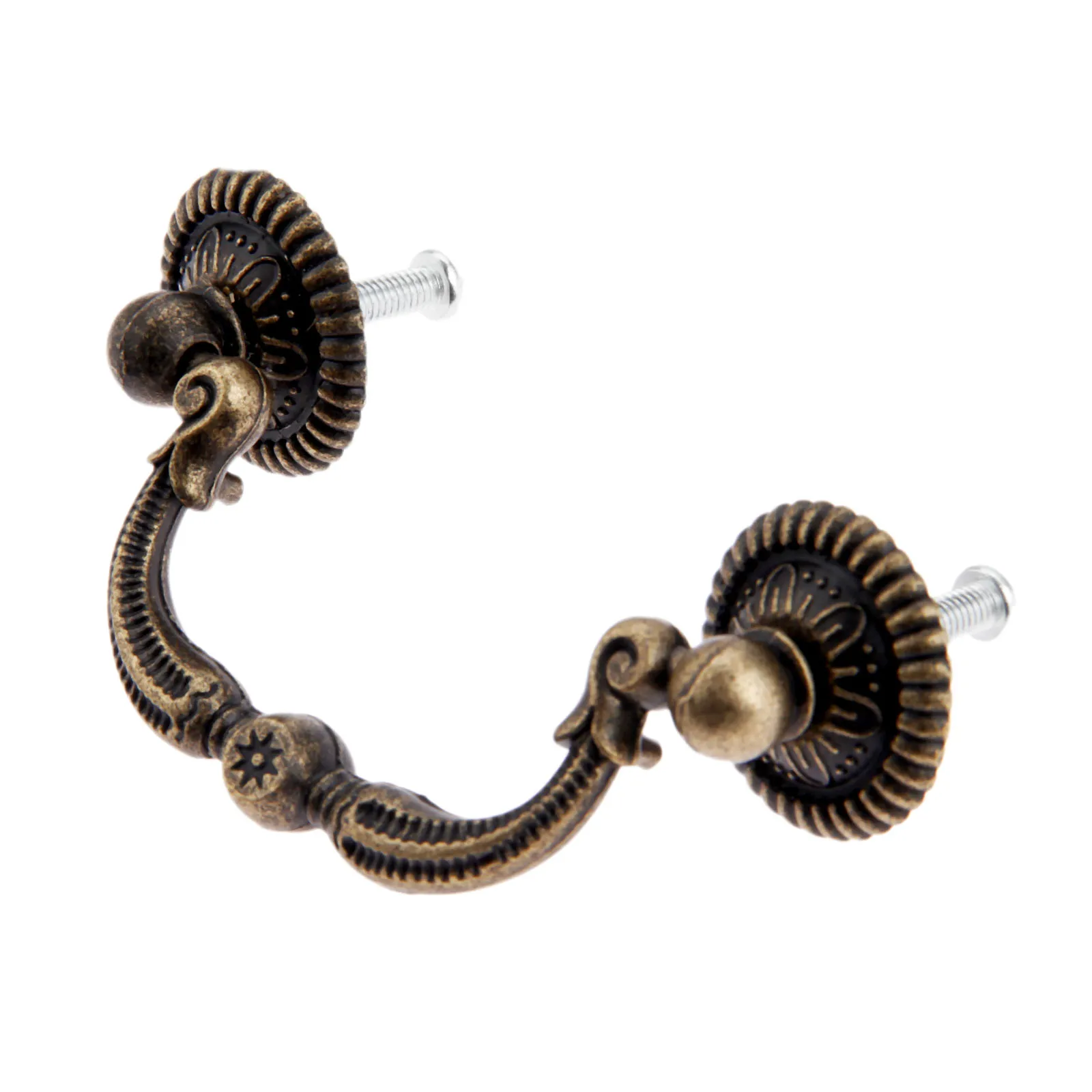 

Античная бронзовая ручка для шкафа 90х42 мм