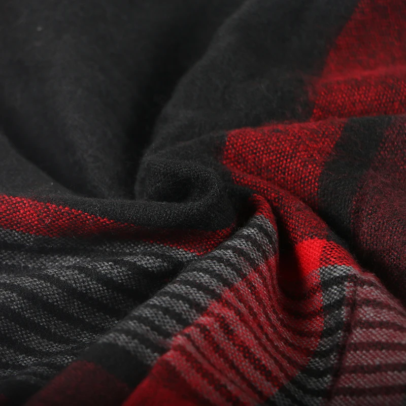 2019 новый осенне-зимний треугольный шарф для женщин клетчатые теплые кашемировые