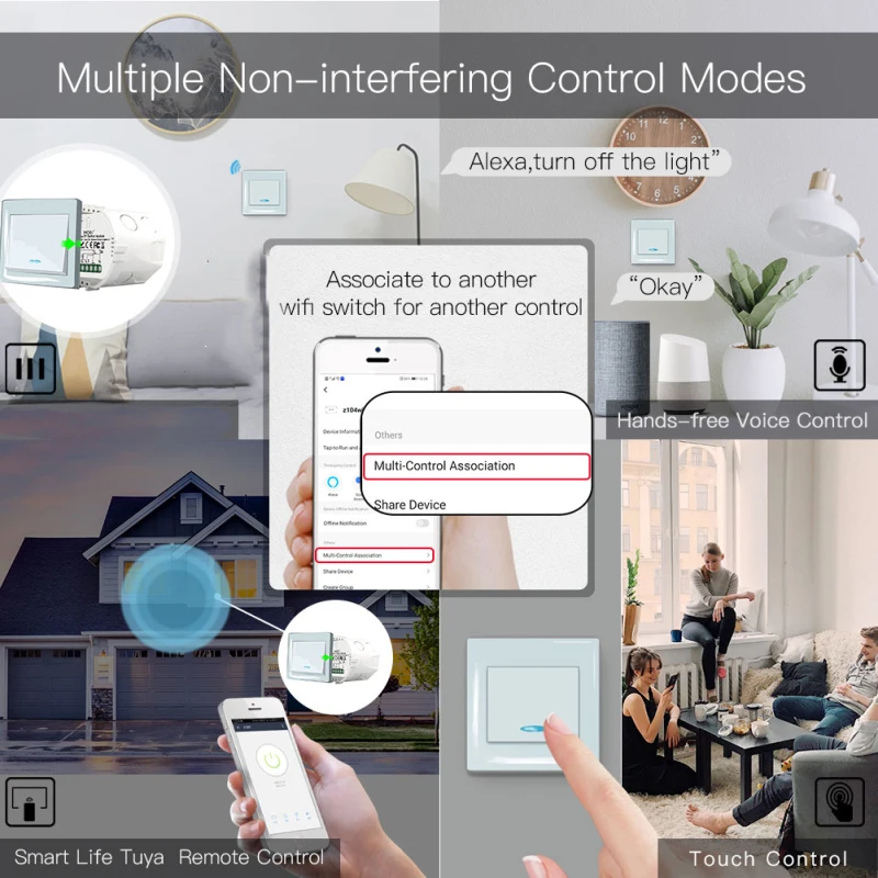 

Tuya ZigBee 3.0 Smart Light Switch Relay Module 220-240V Remote Control Single LIVE Line No Neutral Work With Alexa Google Home