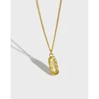 Женское колье SHANICE из серебра 100% пробы, с квадратной текстурой