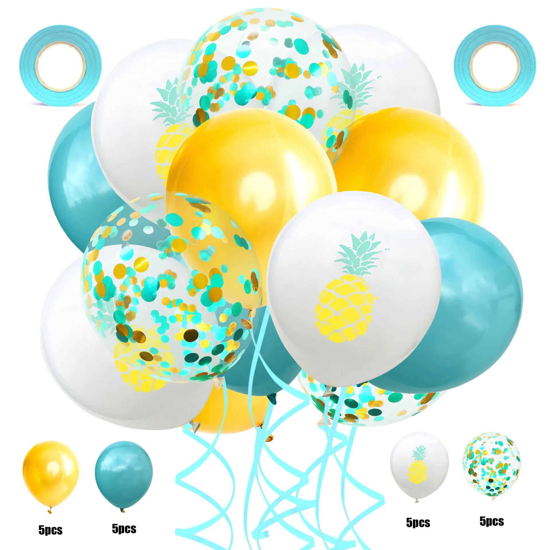 22 шт./компл. латексный воздушный шар Baby Shower комбинация Гавайских тропических
