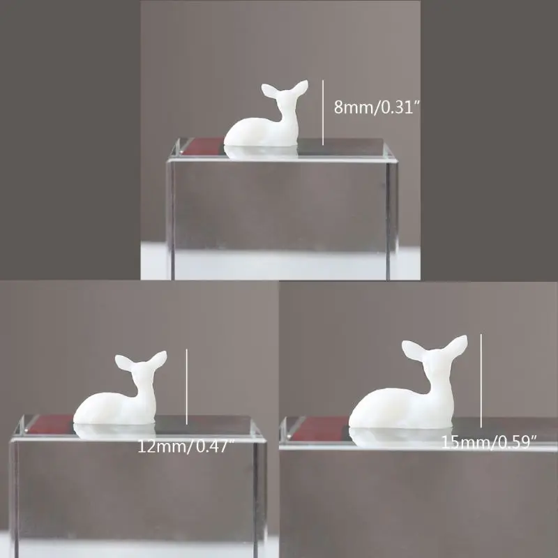 3 шт. силиконовые мини лося олень Моделирование смолы плесень ювелирные изделия