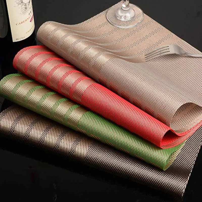 

PVC Placemats European Western Restaurant Mat Non Slip Dining Table Mats Coaster Home table Decoration Waterproof Placemat