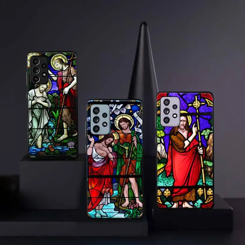 

Retro The Baptism of Jesus painting Phone Case For Samsung galaxy A S note 10 12 20 32 40 50 51 52 70 71 72 21 fe s ultra plus