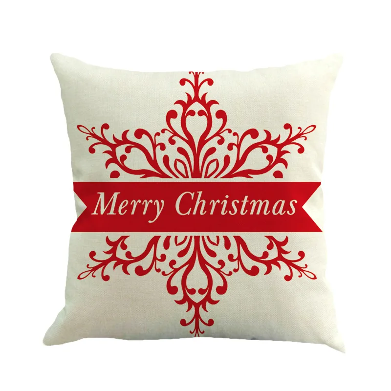 

8 Patterns Merry Christmas & Elk Cotton Linen Sofa Cushion Cover Perfect Quality Home Decoration Gift Throw Pillow Cover