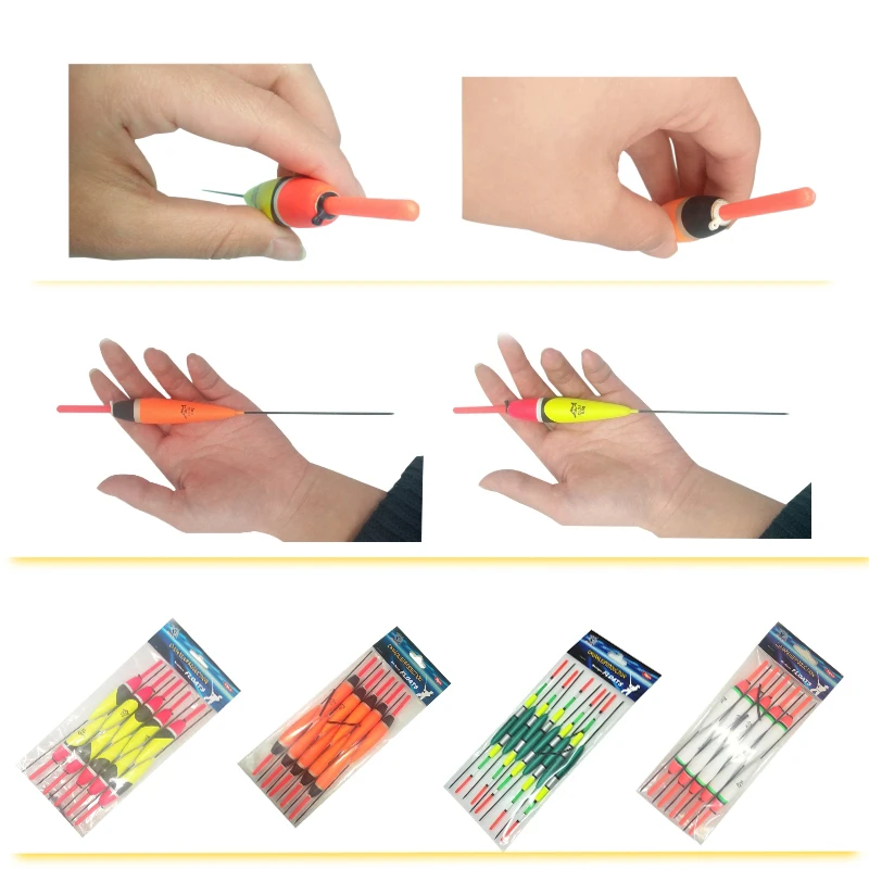 10pcs/set Fishing Floats Set Buoy Bobbe Float Fishing Bobbers Stick Floats Fluctuate Mixed Color Float Buoy Waggler Floats