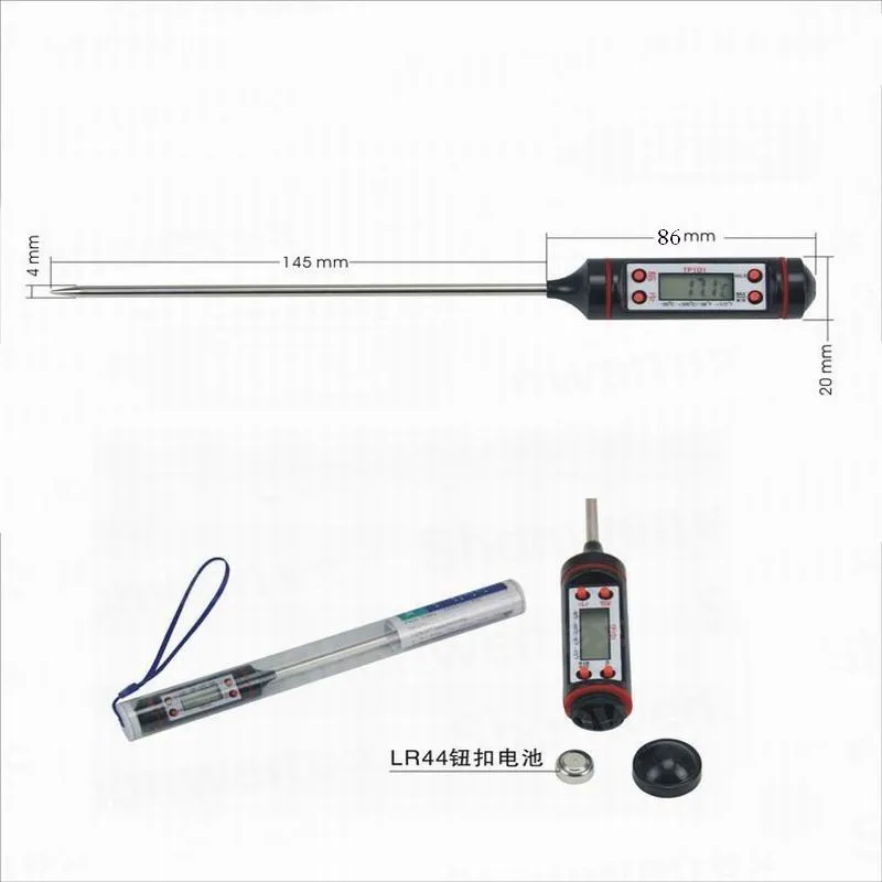 500pcs Practical Meat Thermometer Kitchen Instant Digital Cooking Food Probe Electronic BBQ Household Temperature Detector Tool |