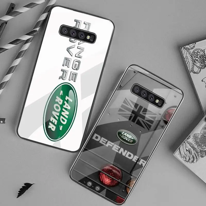 HOTCASHOP Роскошный чехол для телефона Land Rover из закаленного стекла Samsung S20 Plus S7 S8 S9 S10