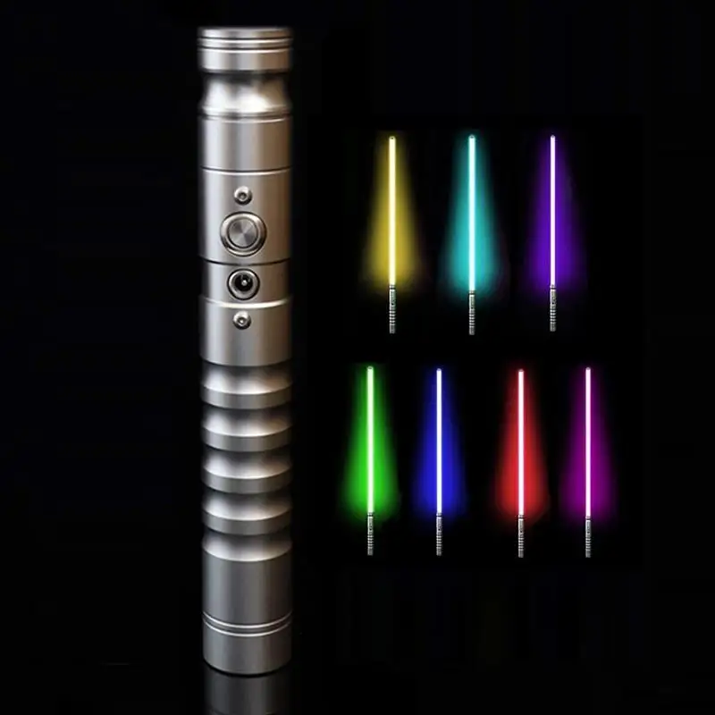 

Электронный СВЕТОДИОДНЫЙ световой меч металлический RGB 7 цветов сменный лазерный меч рукоятка из сплава оружие для сцены косплей игрушки дл...