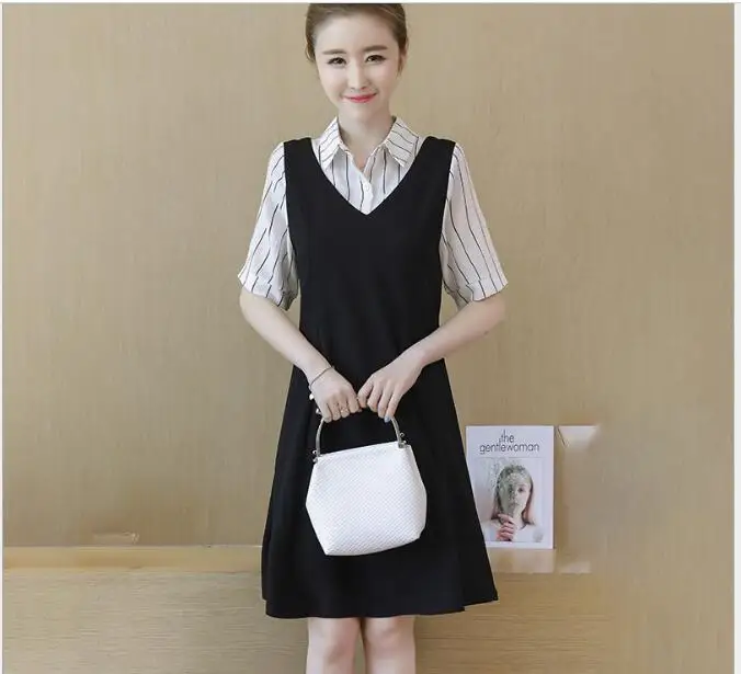 Осеннее платье с коротким рукавом для беременных женщин Одежда V-образным