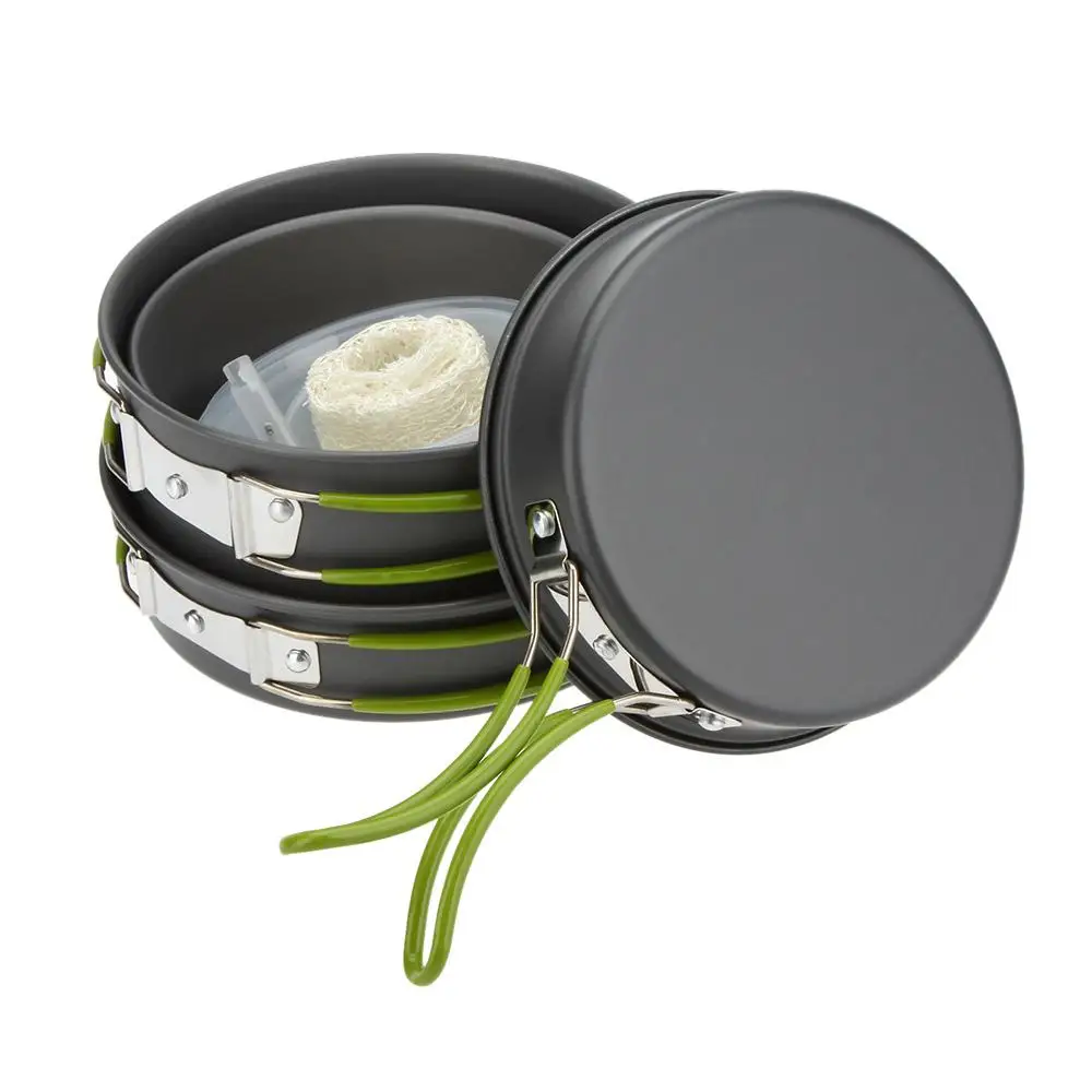 

Lixada 2-3 People Multifunctional Cooking Pot Set Portable Outdoor Tableware Camping Cookware Camping Pot Set for Picnic Travel