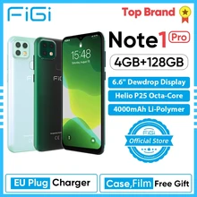 Figi nota 1 pro 6.6 Polegada celular helio p25 octa núcleo celular android 9 4gb 128gb smartphone 16mp al triple câmeras 4000mah (3)
